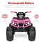 Best Choice Products 12V Kids Ride-On ATV Quad w/ Bluetooth, 3.7mph Max, Treaded Tires, LED Lights, Radio